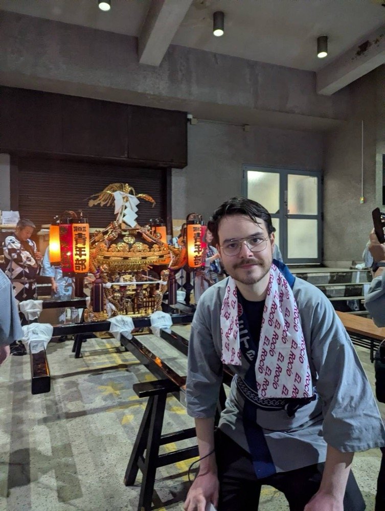 Negi en un festival japonés